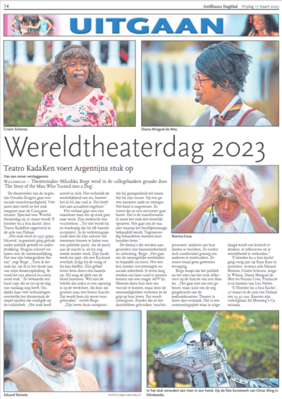 Artikel in AD: Wereldtheaterdag 2023